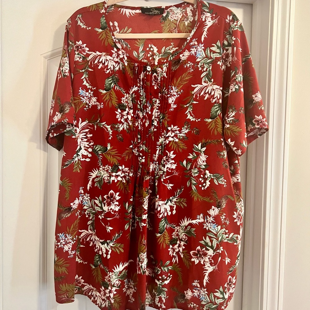 Mint condition beautiful short sleeve blouse